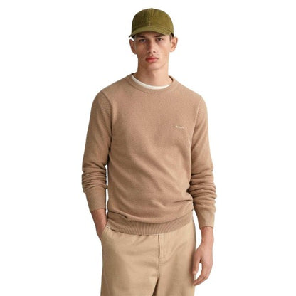 Front - Gant Mens Cotton Pique Pullover