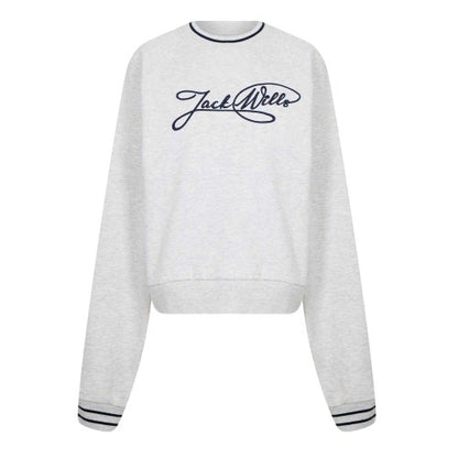 Front - Jack Wills Womens/Ladies Crew Neck Relaxed Fit Long-Sleeved Sweatshirt