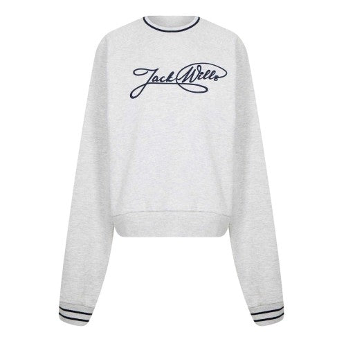 Front - Jack Wills Womens/Ladies Crew Neck Relaxed Fit Long-Sleeved Sweatshirt