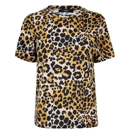 Front - Max Mara Womens/Ladies Eloisa Leopard Print Regular T-Shirt