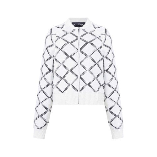 Front - French Connection Womens/Ladies Checked Reversible Relaxed Fit Cardigan