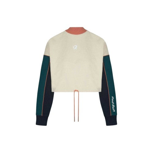 Front - Red Run Womens/Ladies Cotton Blend Cropped Sweatshirt