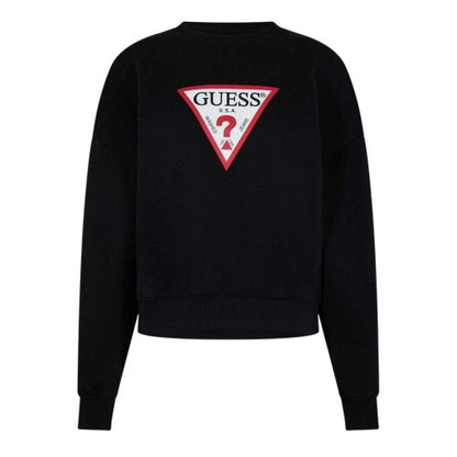 Front - Guess Womens/Ladies Icon Crew Neck Relaxed Fit Jumper