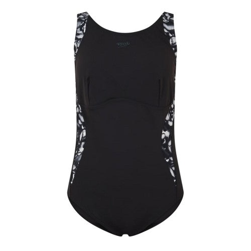 Front - Speedo Womens/Ladies Logo One Piece Swimsuit
