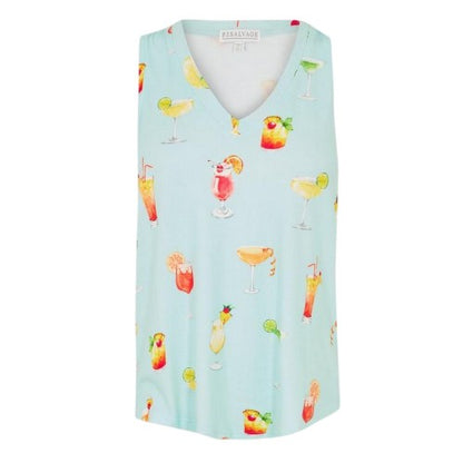 Front - PJ Salvage Womens/Ladies Let's Drink About It Tank Top