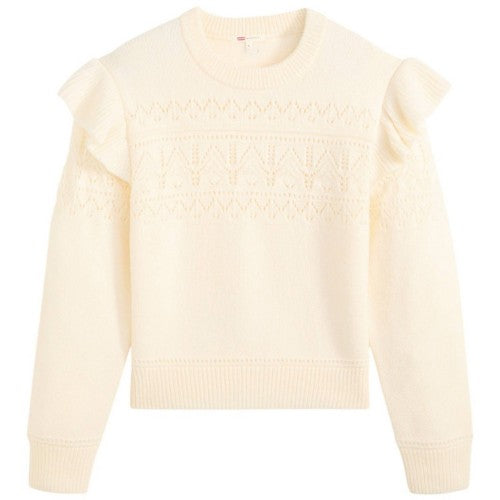Front - Levis Womens/Ladies Shane Pointelle Flutter Sweater Top