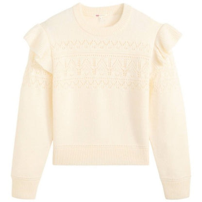 Front - Levis Womens/Ladies Shane Pointelle Flutter Sweater Top