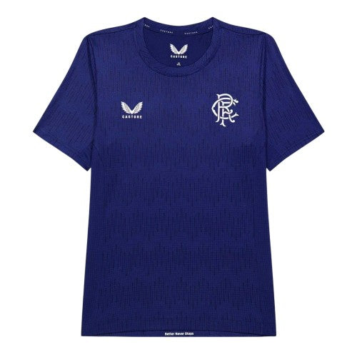 Front - Castore Childrens/Kids Rangers FC Crew Neck Regular T-Shirt