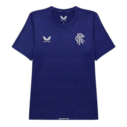 Front - Castore Childrens/Kids Rangers FC Crew Neck Regular T-Shirt