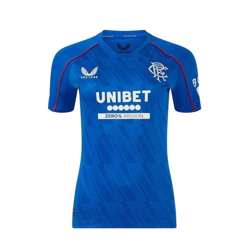 Front - Castore Womens/Ladies 2024 2025 Rangers FC Football Shirt
