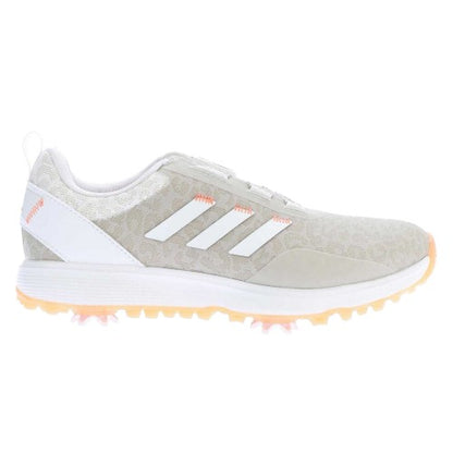 Front - Adidas Womens/Ladies Leopard Print BOA Lacing System Golf Shoes