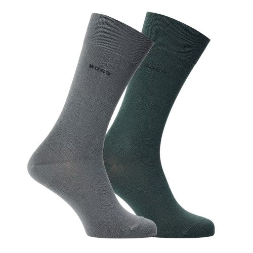 Front - Boss Mens Bamboo Crew Socks (Pack of 2)