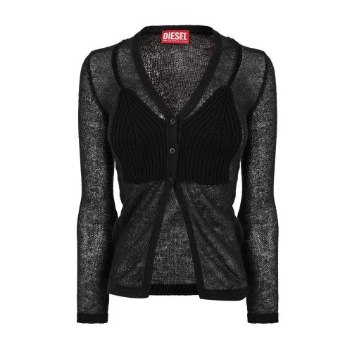 Front - Diesel Womens/Ladies Arina V Neck Long-Sleeved Cardigan