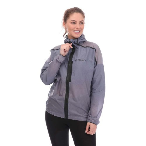 Front - Adidas Womens/Ladies Terrex Agravic Trail Running Windbreaker