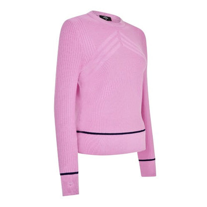 Front - Callaway Womens/Ladies Chevron Ribbed Slim Sweater Top