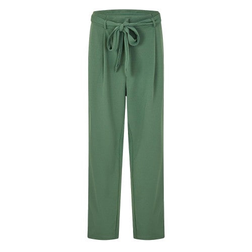 Front - Vila Womens/Ladies Viclva Plain Tie Belt Straight Trousers