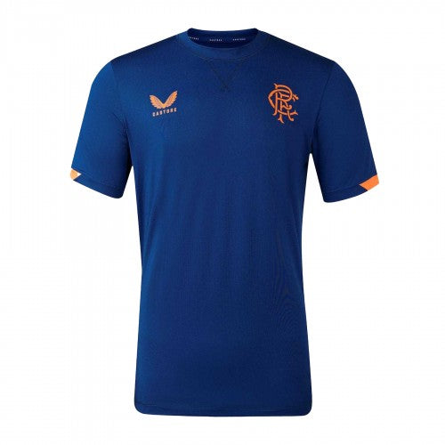 Front - Castore Mens 2023/2024 Rangers FC Travel T-Shirt