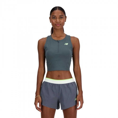 Front - New Balance Womens/Ladies Fitted Racing Tank Top