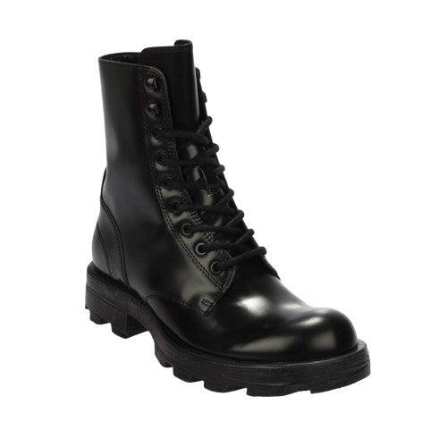 Front - Diesel Womens/Ladies Hammer Leather Lace Up Combat Boots