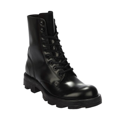Front - Diesel Womens/Ladies Hammer Leather Lace Up Combat Boots