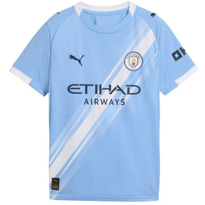 Front - Puma Childrens/Kids 2025/2026 Manchester City FC Home Shirt