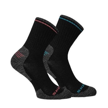 Front - Skechers Mens Walking Crew Socks (Pack of 2)
