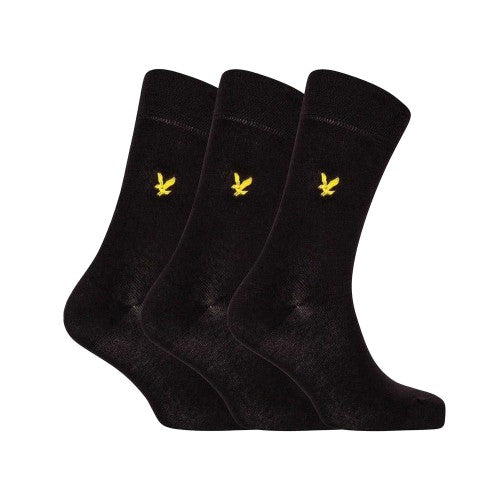 Front - Lyle & Scott Mens Crew Socks (Pack of 3)
