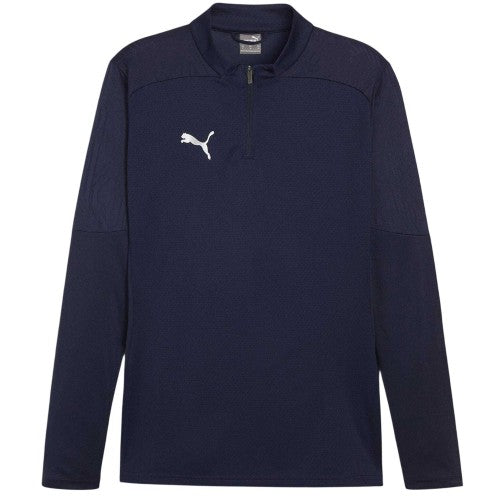 Front - Puma Mens TeamFinal Quarter Zip Training Fleece Top