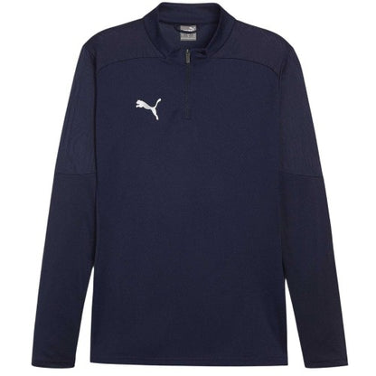 Front - Puma Mens TeamFinal Quarter Zip Training Fleece Top