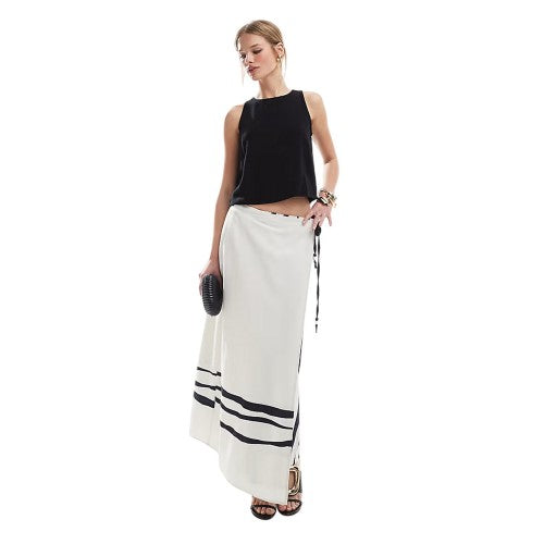 Front - French Connection Womens/Ladies Genevieve Stripe Wrap Maxi Skirt