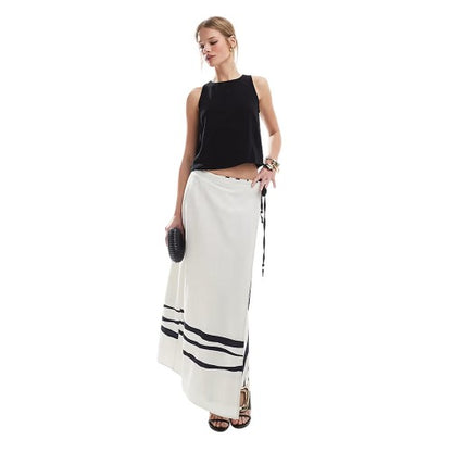 Front - French Connection Womens/Ladies Genevieve Stripe Wrap Maxi Skirt