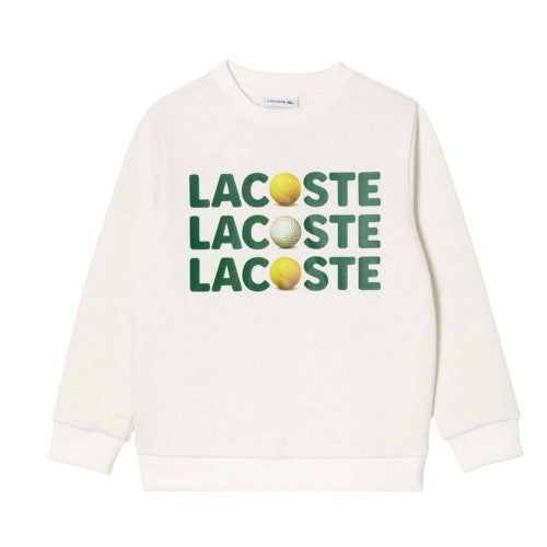 Front - Lacoste Childrens/Kids Logo Crew Neck Sweatshirt