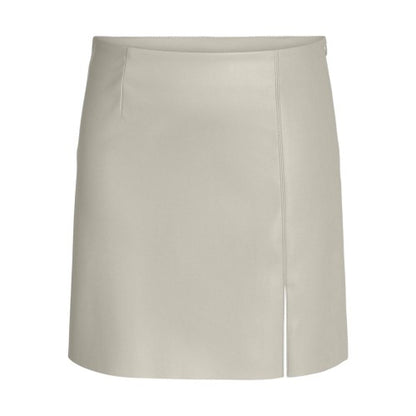 Front - Mini Womens/Ladies Faux Leather Regular Mini Skirt