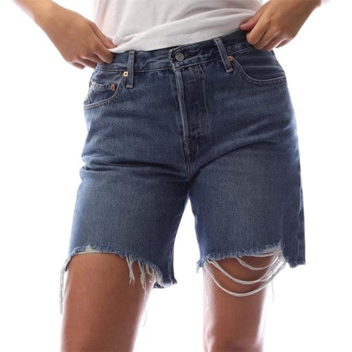 Front - Levis Womens/Ladies 501 90s Denim Jean Shorts