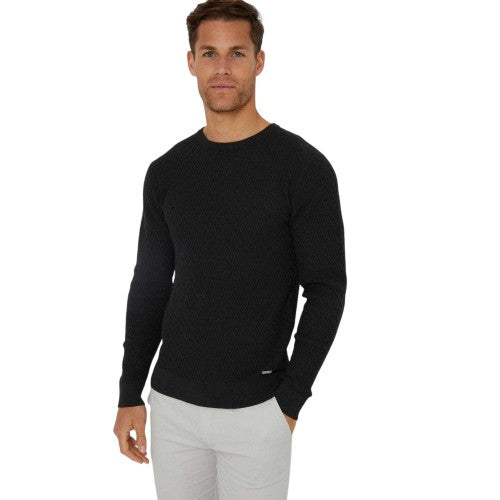 Front - Threadbare Mens Staleyhall Logo Jumper