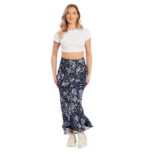 Front - Influence Womens/Ladies Floral Maxi Skirt