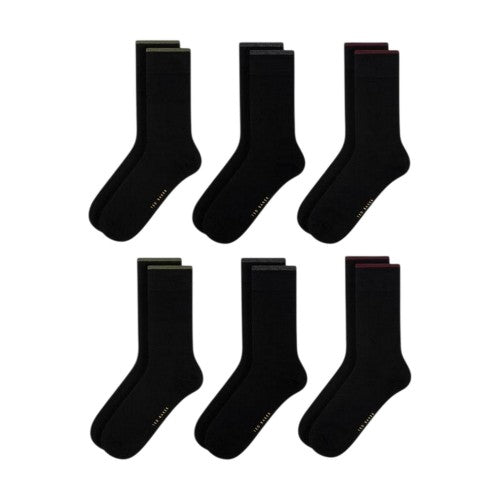 Front - Ted Baker Mens Crew Socks (Pack of 6)