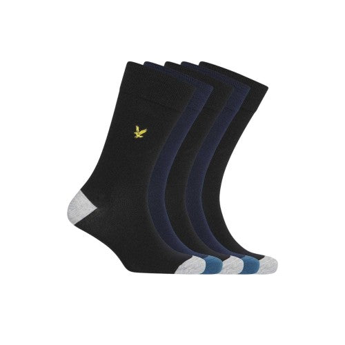 Front - Lyle & Scott Mens Crew Socks (Pack of 5)
