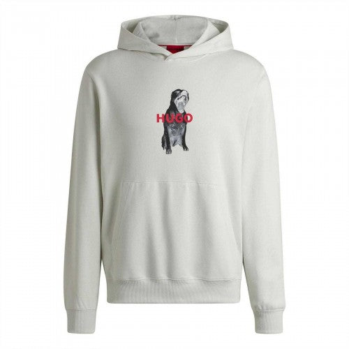 Front - Hugo Mens Dartchon Bulldog Hooded Relaxed Fit Hoodie