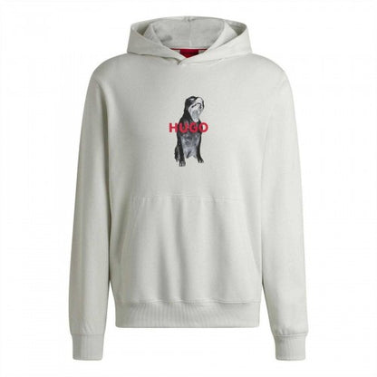 Front - Hugo Mens Dartchon Bulldog Hooded Relaxed Fit Hoodie