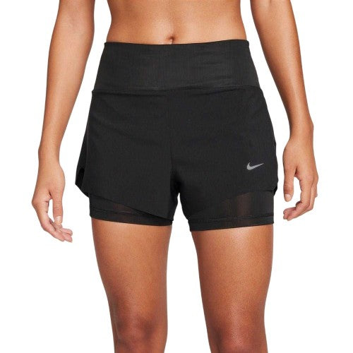 Front - Nike Womens/Ladies FIT Swift 2 in 1 Running Shorts