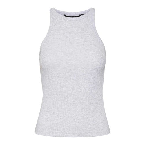 Front - Vero Moda Womens/Ladies Ribbed Crew Neck Regular Tank Top