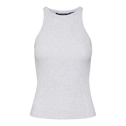 Front - Vero Moda Womens/Ladies Ribbed Crew Neck Regular Tank Top