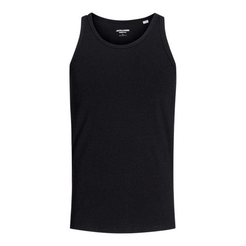 Front - Jack And Jones Mens Basic Cotton Blend Sleeveless Tank Top