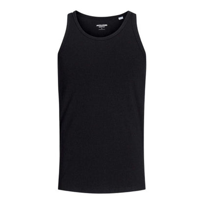 Front - Jack And Jones Mens Basic Cotton Blend Sleeveless Tank Top