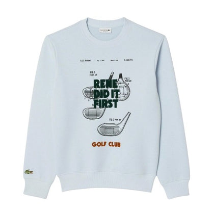 Front - Lacoste Mens Printed Pique Sweatshirt