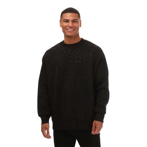 Front - Emporio Armani Mens Shattered Long-Sleeved Sweatshirt