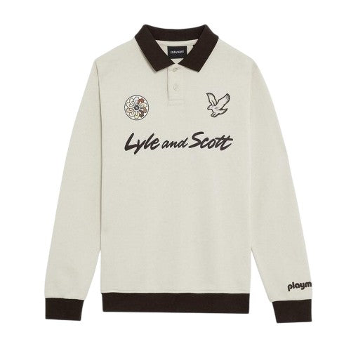 Front - Lyle & Scott Boys Logo Collared Sweatshirt