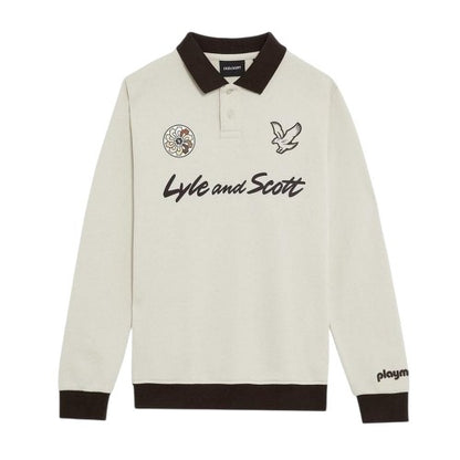 Front - Lyle & Scott Boys Logo Collared Sweatshirt