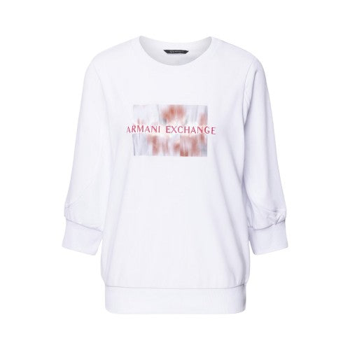 Front - Armani Exchange Womens/Ladies 3/4 Sleeve Sweatshirt